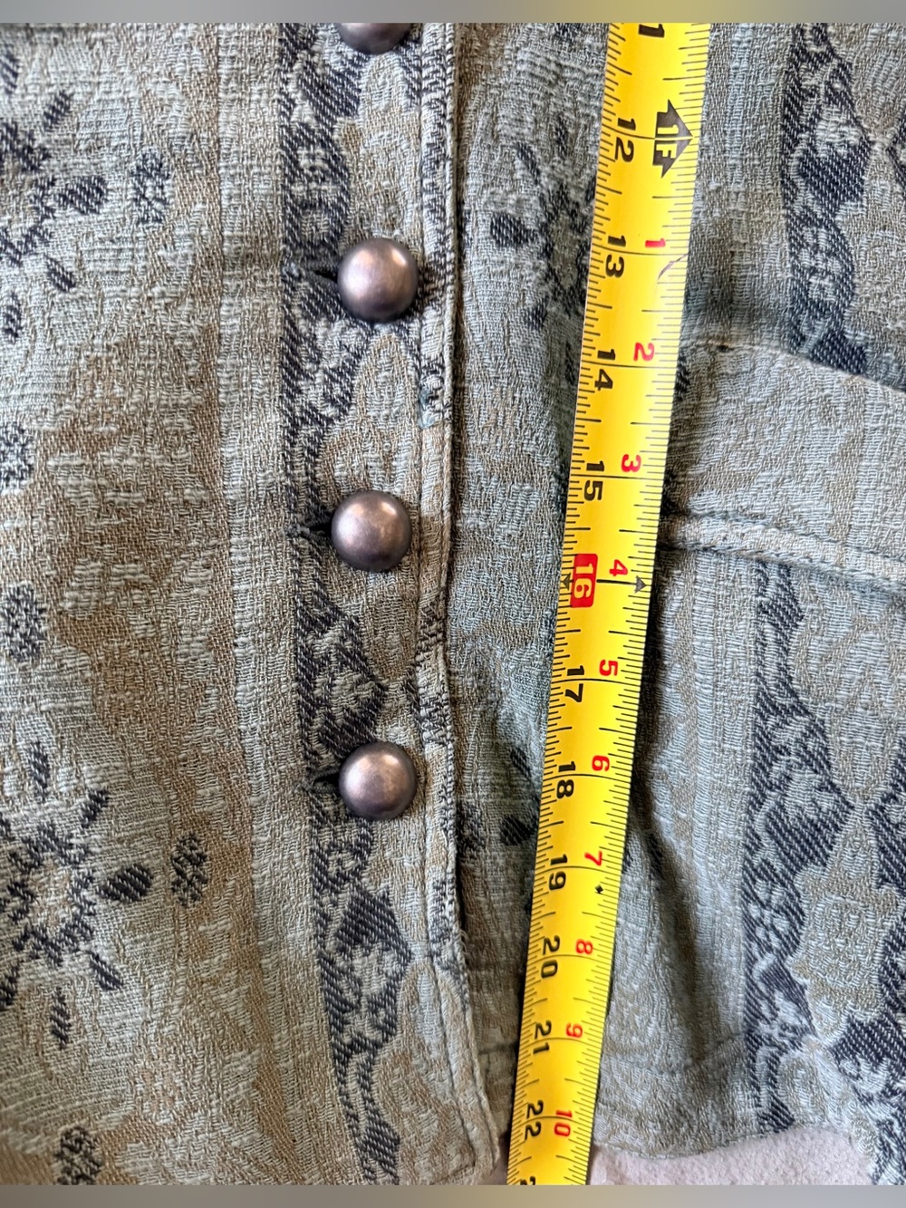Free People Lotty Jacquard Band Jacket Like New. Steel Sea. Medium - Picture 10 of 13
